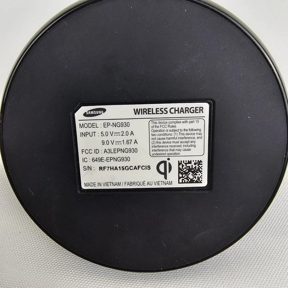 Samsung EP-NG930 QI Fast Wireless Charging Stand No power cord! Tested/Works! 5V